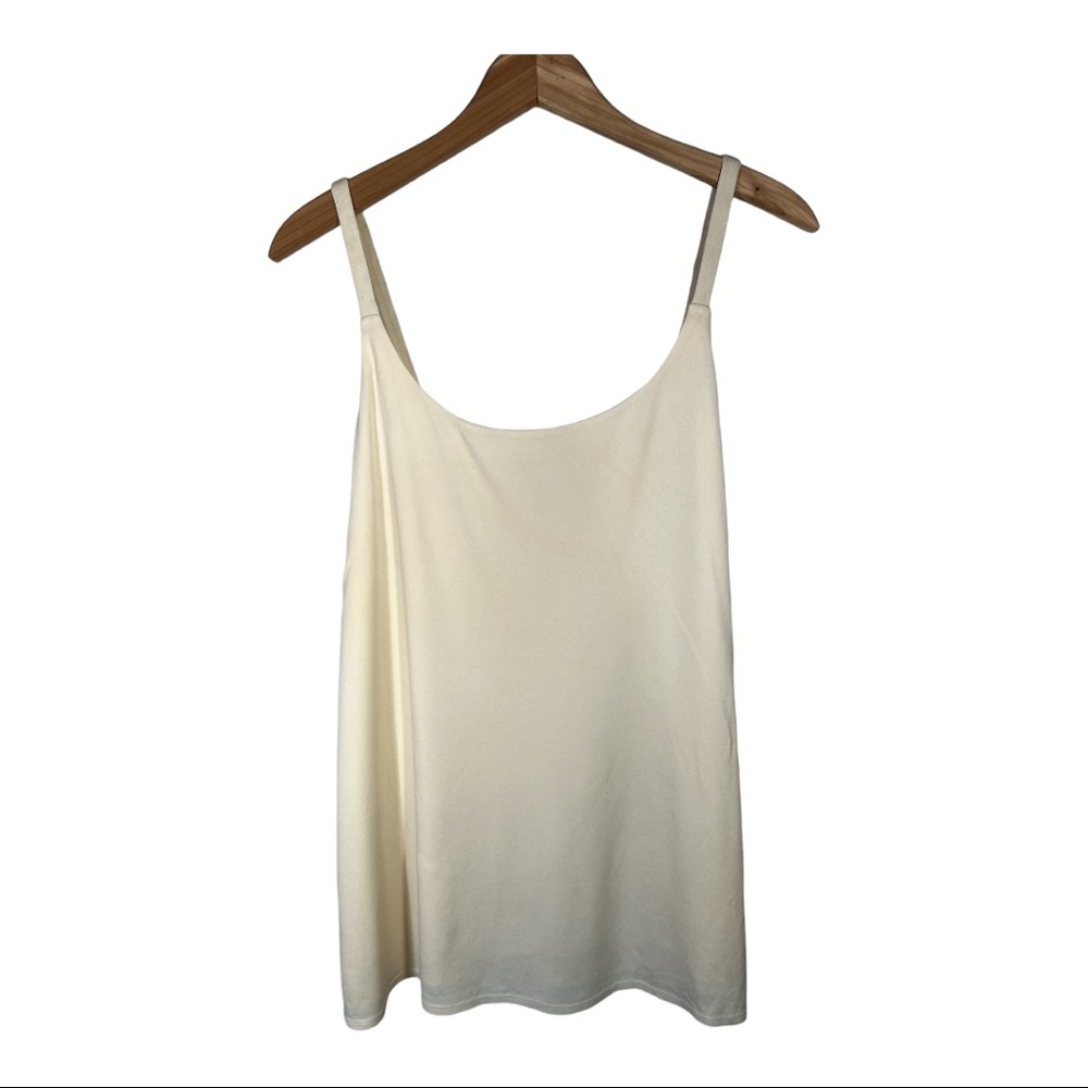 EILEEN FISHER Women’s Spaghetti Strap Lined Silk Camisole Cream Size Medium